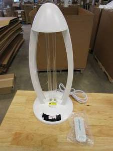 lot 75 image: Simpleone UV Desk Lamp UV-C Ultraviolet Lamp Sterilizer for Home or Office  Ozone to Purify Air  Remote Operated for Safety  Most Powerful-38W (OPEN BOX)