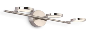 lot 88 image: Joossnwell Modern LED Vanity Lights Nickel Finish, 3-Light Bathroom Lighting Fixtures 21.26 Inch 15W Metal Wall Sconces with Swing Arm Up and Down Lamps 4000K (OPEN BOX)