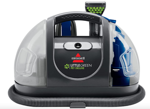 lot 110 image: Bissell Little Green Pet Deluxe Portable Carpet Cleaner, 3353, GrayBlue (USED, OPEN BOX)