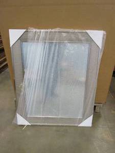 lot 100 image: 29 x 35 Pave Wall Mirror in Brushed Nickel