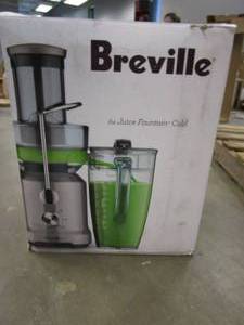 lot 115 image: Breville Juice Fountain Cold Juicer, Silver, BJE430SIL (OPEN BOX)