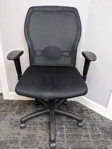 lot 136 image: Armed Black Office Chair