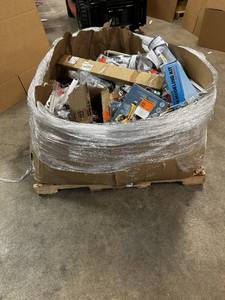 lot 6 image: HUGE LOT of MOEN, DELTA, PFISTER TOWEL BARS, LIGHTING, PLUMBING, ELECTRIC, HALO, BULBRITE and MORE