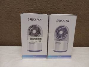 lot 8 image: 2 NEW MINI USB MIST SPRAY FAN