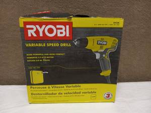 lot 61 image: NEW RYOBI VARIABLE SPEED DRILL