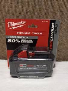 lot 67 image: NEW MILWAUKEE M18 HIGH OUTPUT RED LITHIUM BATTERY XC60