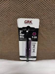 lot 75 image: NEW GRK FASTENERS 2 STAR BITS T-20 3 PACK