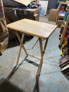 lot 27 image: Golden Oak Folding Tray Table