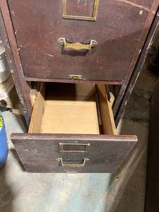 lot 167 image: Vintage Filing Cabinet with 4 Drawers See Information for Removal