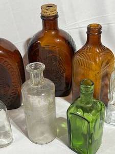 lot 86 image: Vintage Bottle Lot Brown with Corks, Old Fitzgerald Collection and More