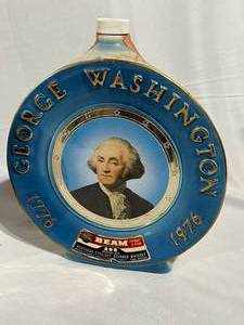 lot 85 image: Vintage Jim Beam George and Martha Washington Decanters