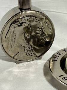 lot 90 image: Avon Wild Country After Shave and First Buffalo Nickel Soap Dish with Soap