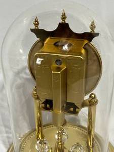 lot 87 image: Vintage Bucherer Quartz Brass Dome Table Clock - Germany