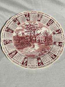lot 92 image: Vintage Alfred Meakin Hand Engraved Year Plates