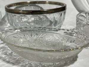 lot 110 image: Cut Glass Serveware, Tealight Candle Holders, Bowls, and More