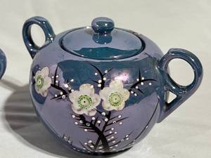 lot 109 image: Hand-Painted Cream & Sugar