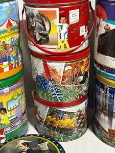 lot 121 image: Vintage Popcorn, Danish Cookies, and Other Tins