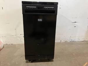 lot 15 image: BLACKDECKER 18 in. Black Portable 8 Place Setting Dishwasher