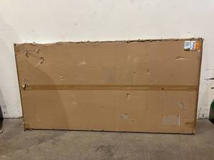 lot 26 image: ISKM 72 x 36 Large Rounded Rectangle Black Metal Wall Mount Bathroom Mirror
