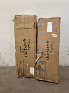 lot 37 image: Lot of Two White 6-Drawer Dressers