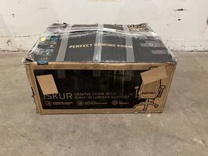 lot 39 image: Razer Iskur XL Grey Fabric Ergonomic Lumbar Support System Gaming Chair