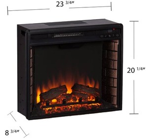 lot 56 image: SEI 23 in. Wide Electric Fireplace Firebox Insert with Remote