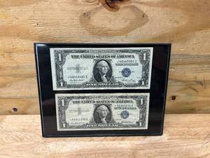 lot 76 image: Framed United States $1 Bills