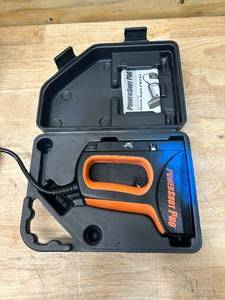 lot 77 image: POWERSHOT Heavy Duty Electric Staple Gun with Case