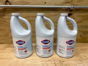 lot 80 image: CLOROX Lot of 3 Bottles of- Turbo Disinfectant Cleaner (2 quarts per bottle)