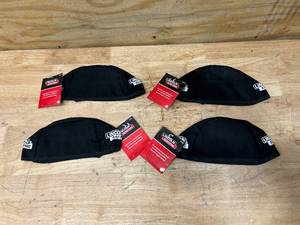 lot 15 image: LINCOLN ELECTRIC Lot of 4- Fire Resistant Large Black Welding Beanies