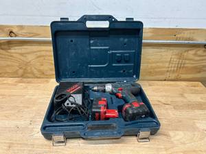 lot 106 image: BOSCH Drill with 2 Batteries, Charger and Case