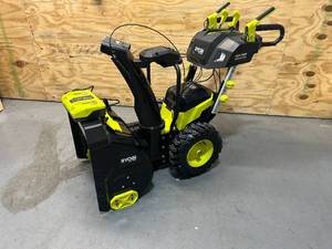 lot 3 image: RYOBI RY40807 40V HP Brushless 24 in. Self-Propelled 2-Stage Snow Blower with 4 Batteries (6Ah) and Double Charger