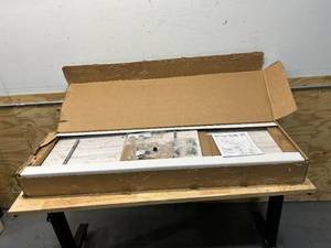 lot 132 image: Signature Design by Ashley Paxberry Boho TV Stand, Fits TVs up to 50, Whitewash