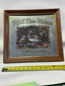 lot 10 image: 1990 Wood Duck Pabst Blue Ribbon Mirror
