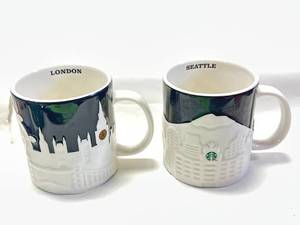 lot 31 image: Starbucks Seattle & London 3D Coffee Mugs