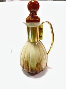 lot 41 image: C. Miller 1957 Mid Century Modern Carafe w Stopper 12 Inch Tall