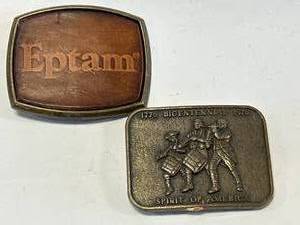 lot 81 image: Lot of 2 Vintage Belt Buckles
