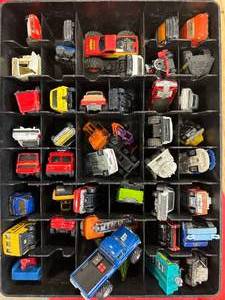 lot 104 image: Giant Lot of Unsearched Diecast Cars & Case