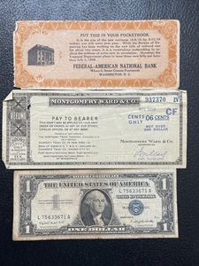 Silver Certificate, Montgomery Ward Refund Check