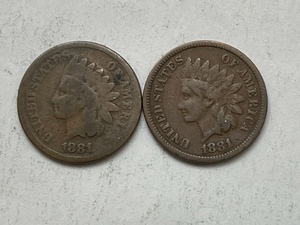 1881 Indian Head Cents