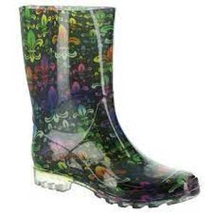 lot 57 image: Corkys Riverwalk Memory Foam Rubber Mid-Calf Rainboots, Womens Size 6  Bright Multi
