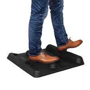lot 15 image: BIRDROCK HOME Anti-Fatigue Mat for Standing Desk - Compact 23 x 23 - Perfect for Office, Home Office, or Kitchen Floor Cushion - Foot Massage Support for Stand up Desk - Ergonomic - Black