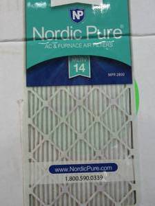 lot 198 image: Lot of 2  Nordic Pure 20x25x4 Pleated MERV 14 Air Filters