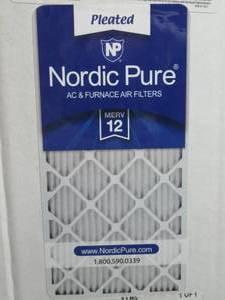 lot 195 image: Lot of 2  Nordic Pure 20x25x4 Pleated MERV 12 Air Filters