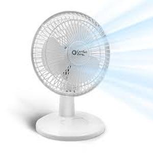 lot 89 image: Comfort Zone CZ6D 6 Quiet Portable Indoor 2-Speed Desk Fan, Fully Adjustable Tilt in White
