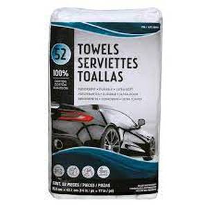 lot 77 image: Unitex 100% Cotton Towel, White, 14 in x 17 in, 52-count