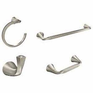 lot 76 image: Moen Karis 4-piece Bath Hardware Kit, Chrome