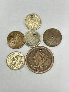 lot 30 image: Vintage Coin Lot (flying eagle, seated liberty, etc.)