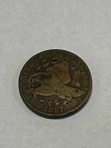 lot 38 image: 1857 Flying Eagle Cent Penny