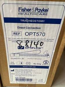 lot 7 image: MSRP $2280  2 Open Cases Cardinal Healthcare, Fisher and Paykel adult tracheostomy interface Expiration 1224